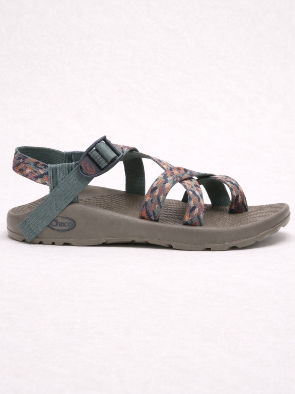 CHACO ZX/2 GRAY ORANGE SPORTS TOE SANDALS SIZE 9 EUC